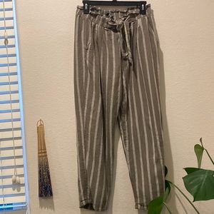 Green flowey trousers